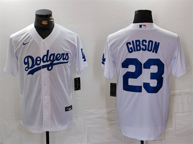 Men's Los Angeles Dodgers #23 Kirk Gibson White Cool Base Stitched Baseball Jersey Men's Los Angeles Dodgers #23 Kirk Gibson White Cool Base Stitched Baseball Jersey