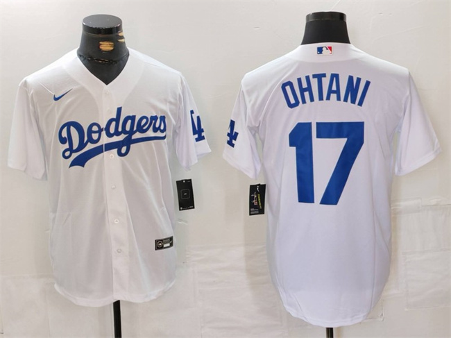 Men's Los Angeles Dodgers #17 Shohei Ohtani White Stitched Baseball Jersey Men's Los Angeles Dodgers #17 Shohei Ohtani White Stitched Baseball Jersey