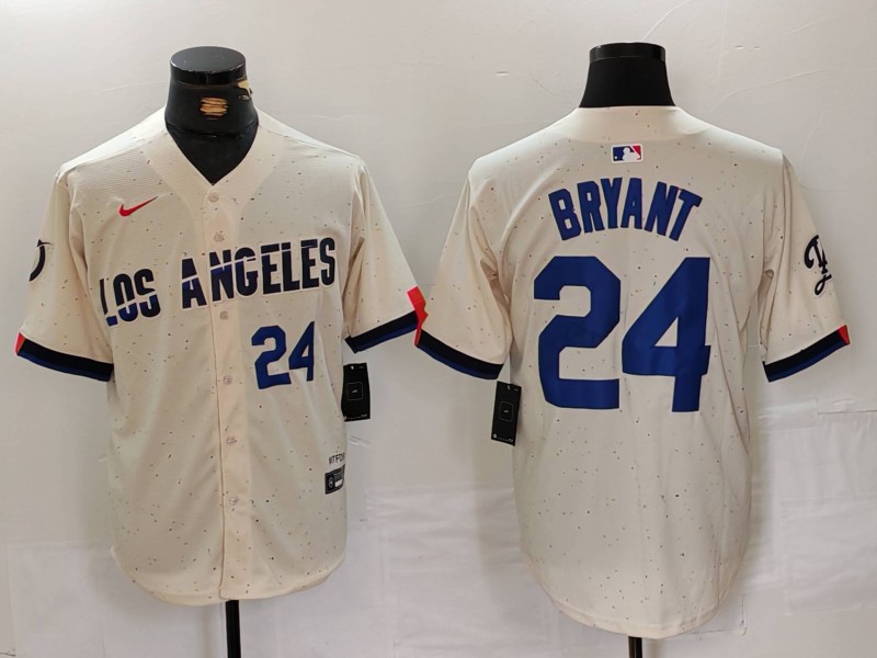 Men's Los Angeles Dodgers #24 Kobe Bryant Cream Stitched Baseball Jersey 1 Men's Los Angeles Dodgers #24 Kobe Bryant Cream Stitched Baseball Jersey 1