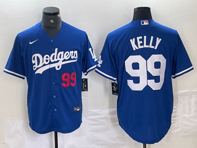 Men's Los Angeles Dodgers #99 Joe Kelly Blue City Connect Cool Base Stitched Baseball Jersey 7 Men's Los Angeles Dodgers #99 Joe Kelly Blue City Connect Cool Base Stitched Baseball Jersey 7