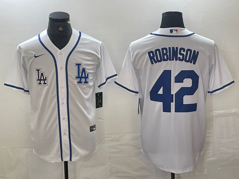 Men's Los Angeles Dodgers #42 Jackie Robinson White Cool Base Stitched Baseball Jersey Men's Los Angeles Dodgers #42 Jackie Robinson White Cool Base Stitched Baseball Jersey