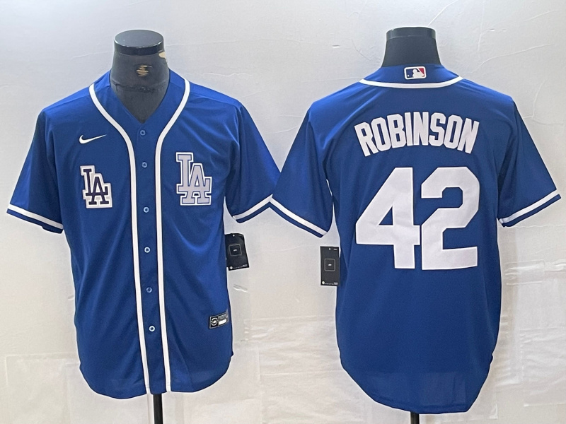 Men's Los Angeles Dodgers #42 Jackie Robinson BLUE Cool Base Stitched Baseball Jersey Men's Los Angeles Dodgers #42 Jackie Robinson BLUE Cool Base Stitched Baseball Jersey