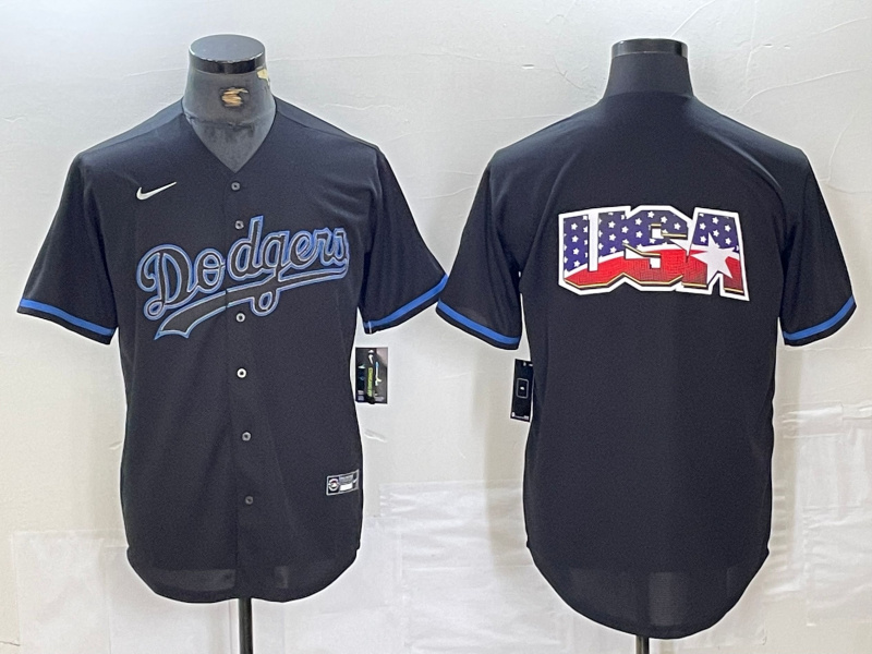Men's Los Angeles Dodgers Team Big Logo Black Cool Base Stitched Baseball Jersey 9 Men's Los Angeles Dodgers Team Big Logo Black Cool Base Stitched Baseball Jersey 9