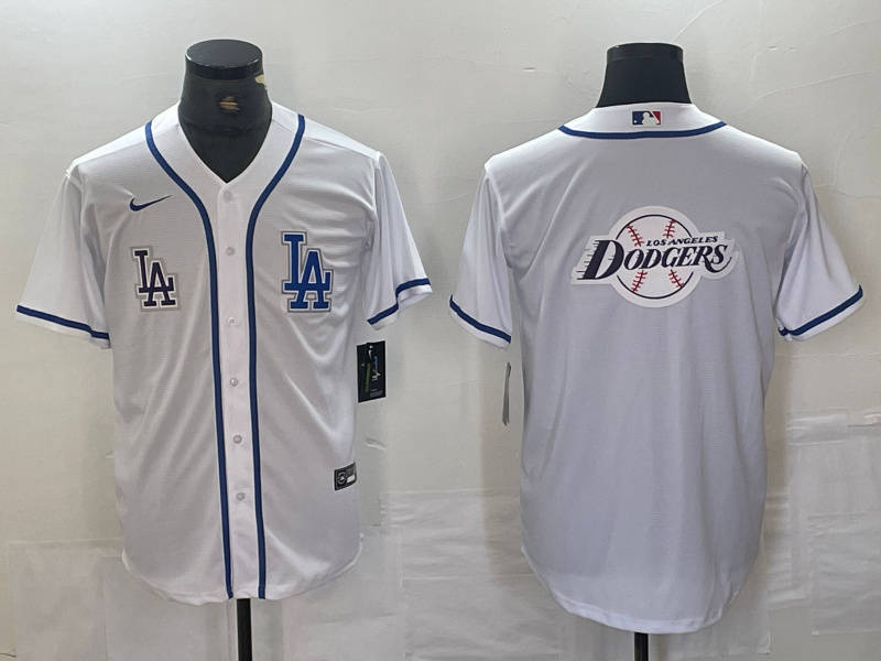 Men's Los Angeles Dodgers Gig logo White Cool Base Stitched Baseball Jersey 1 Men's Los Angeles Dodgers Gig logo White Cool Base Stitched Baseball Jersey 1