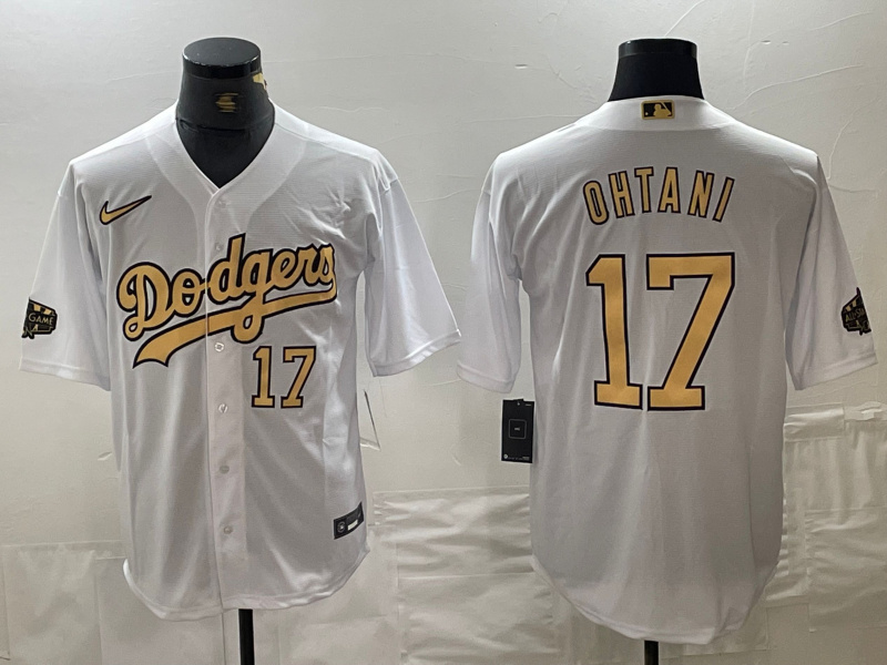 Men's Los Angeles Dodgers #17 Shohei Ohtani Number White 2022 All Star Stitched Cool Base Nike Jerseys Men's Los Angeles Dodgers #17 Shohei Ohtani Number White 2022 All Star Stitched Cool Base Nike Jerseys