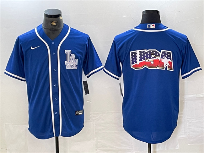 Men's Los Angeles Dodgers Team Big Logo Blue Cool Base Stitched Baseball Jersey 3 Men's Los Angeles Dodgers Team Big Logo Blue Cool Base Stitched Baseball Jersey 3