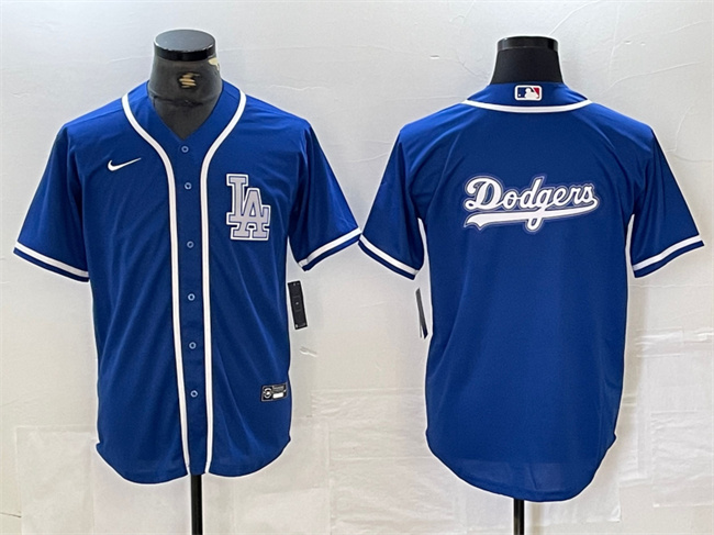 Men's Los Angeles Dodgers Team Big Logo Blue Cool Base Stitched Baseball Jerseys Men's Los Angeles Dodgers Team Big Logo Blue Cool Base Stitched Baseball Jerseys