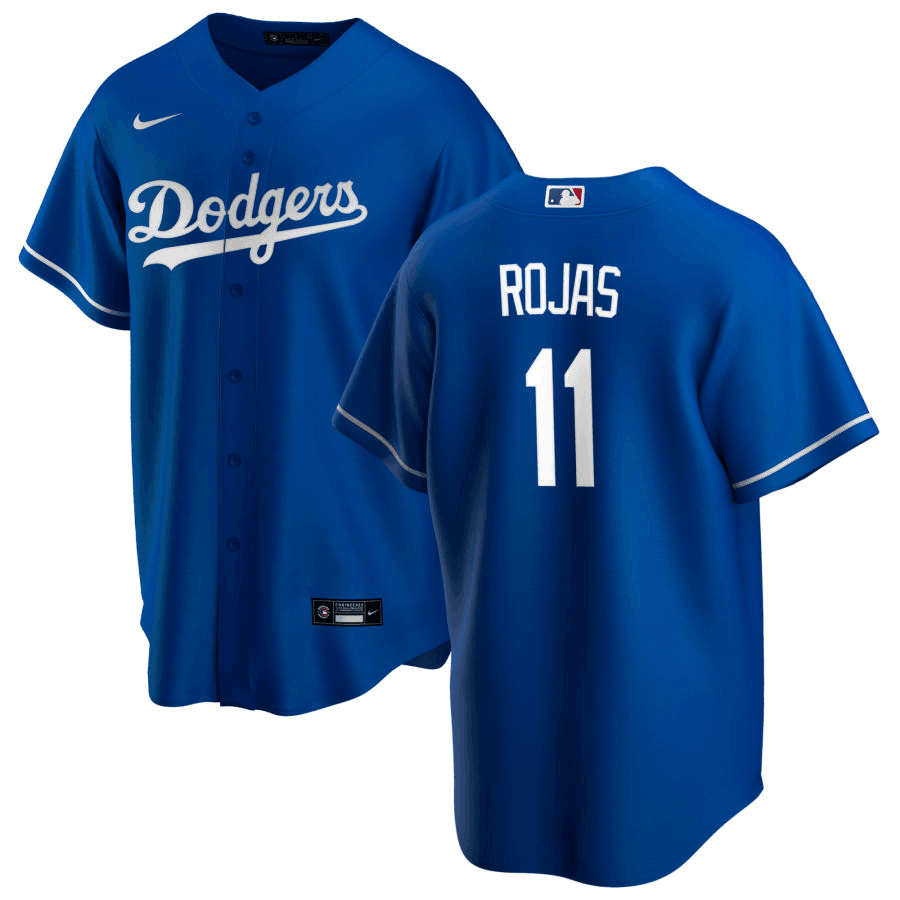 Men's Los Angeles Dodgers #11 Miguel Rojas Vargas blue Cool Base Stitched Baseball Jersey Men's Los Angeles Dodgers #11 Miguel Rojas Vargas blue Cool Base Stitched Baseball Jersey