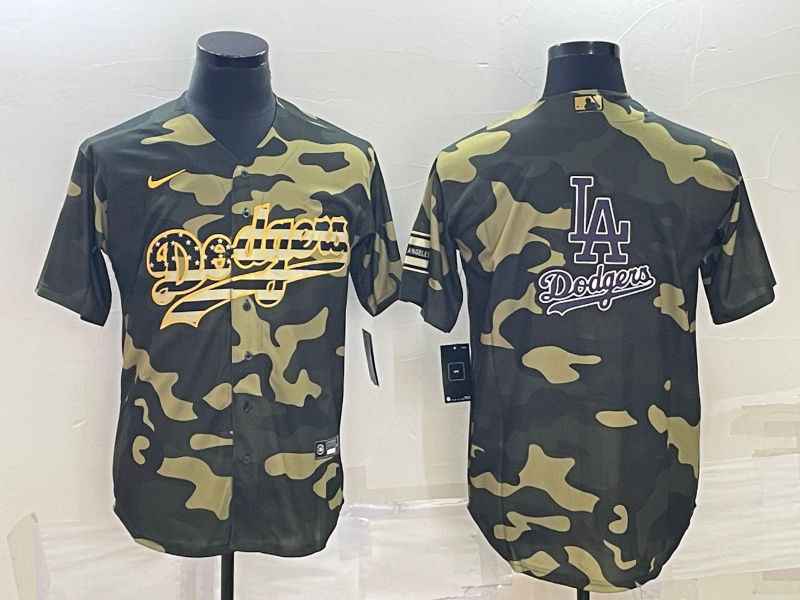 Men's Los Angeles Dodgers Olive Team Big Logo Cool Base Stitched Baseball Jersey Men's Los Angeles Dodgers Olive Team Big Logo Cool Base Stitched Baseball Jersey