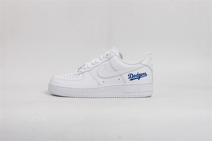 Women's Los Angeles Dodgers Air Force 1 White Shoes 002 Women's Los Angeles Dodgers Air Force 1 White Shoes 002