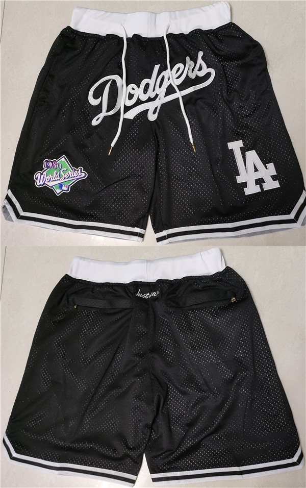 Men's Los Angeles Dodgers Black Shorts (Run Small) Men's Los Angeles Dodgers Black Shorts (Run Small)