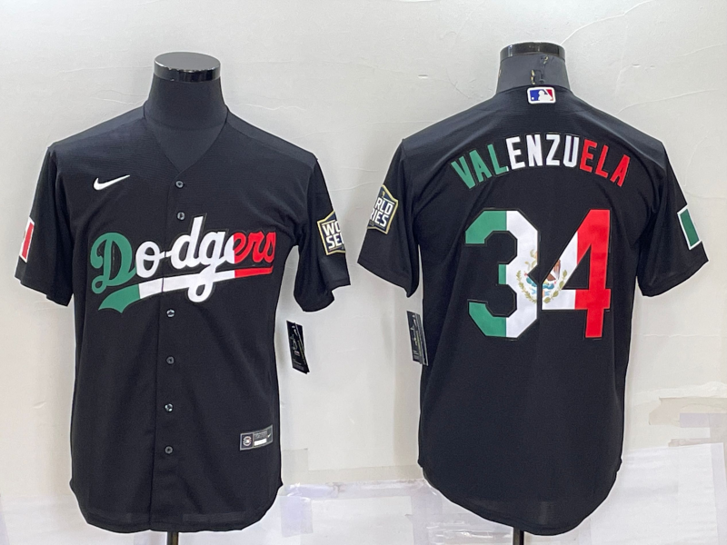 Men's Los Angeles Dodgers #34 Toro Valenzuela Black Mexico Cool Base Stitched Baseball Jersey Men's Los Angeles Dodgers #34 Toro Valenzuela Black Mexico Cool Base Stitched Baseball Jersey