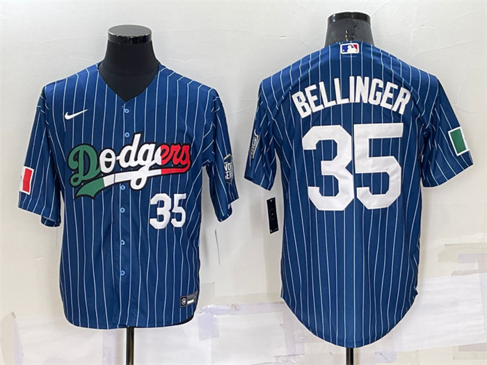 Men's Los Angeles Dodgers #35 Cody Bellinger Navy Mexico World Series Cool Base Stitched Baseball Jersey Men's Los Angeles Dodgers #35 Cody Bellinger Navy Mexico World Series Cool Base Stitched Baseball Jersey