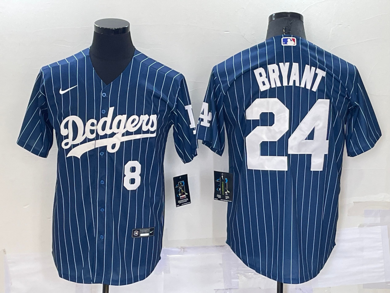 Men's Los Angeles Dodgers Front #8 Back #24 Kobe Bryant Navy Cool Base Stitched Jersey Men's Los Angeles Dodgers Front #8 Back #24 Kobe Bryant Navy Cool Base Stitched Jersey