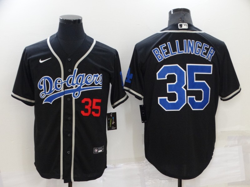 Men's Los Angeles Dodgers #35 Cody Bellinger Black Cool Base Stitched Baseball Jersey Men's Los Angeles Dodgers #35 Cody Bellinger Black Cool Base Stitched Baseball Jersey