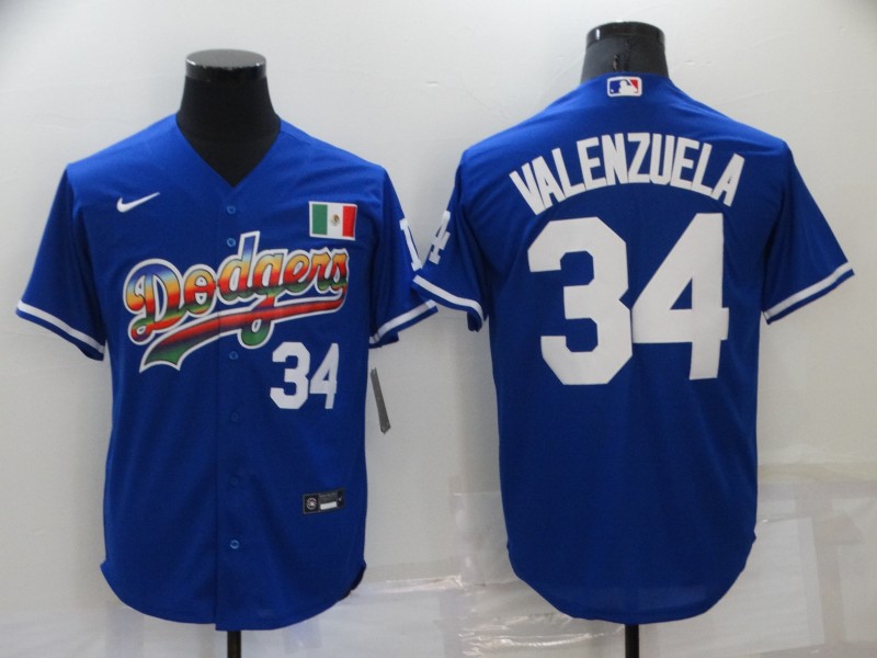 Men's Los Angeles Dodgers #34 Toro Valenzuela Royal Stitched Baseball Jersey Men's Los Angeles Dodgers #34 Toro Valenzuela Royal Stitched Baseball Jersey