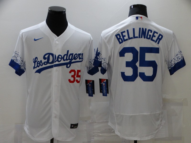 Dodgers 35 Cody Bellinger White 2021 City Connect Flexbase Jersey Dodgers 35 Cody Bellinger White 2021 City Connect Flexbase Jersey