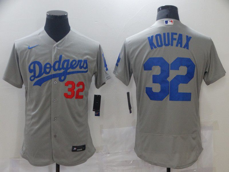 Men Los Angeles Dodgers 32 Koufax Grey Elite 2021 Nike MLB Jersey Men Los Angeles Dodgers 32 Koufax Grey Elite 2021 Nike MLB Jersey