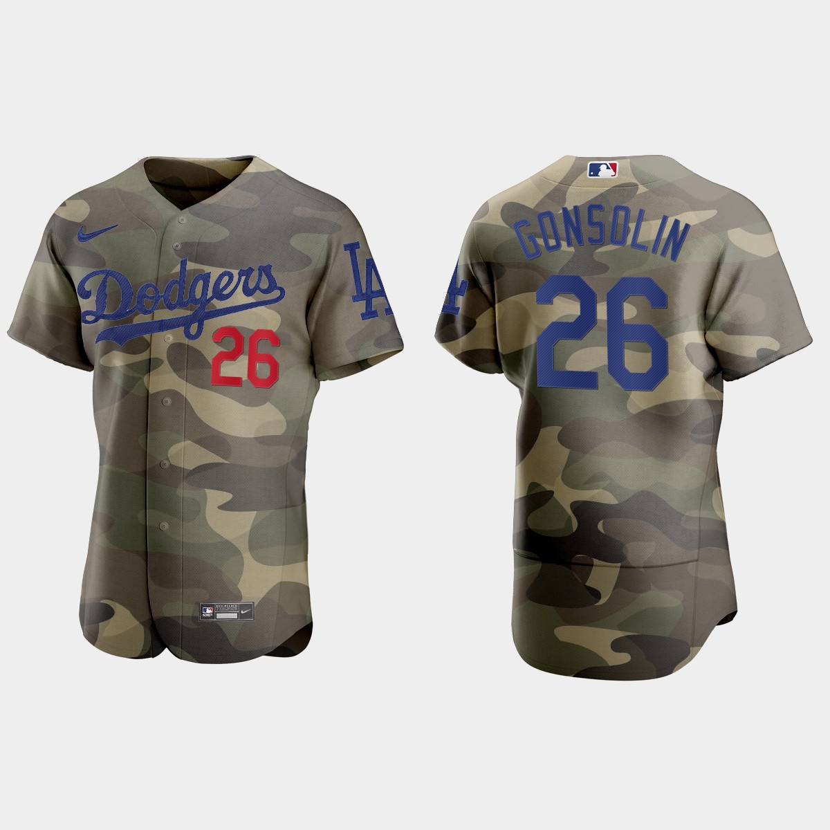 Los Angeles Dodgers #26 Tony Gonsolin Men's Nike 2021 Armed Forces Day Authentic MLB Jersey -Camo Los Angeles Dodgers #26 Tony Gonsolin Men's Nike 2021 Armed Forces Day Authentic MLB Jersey -Camo