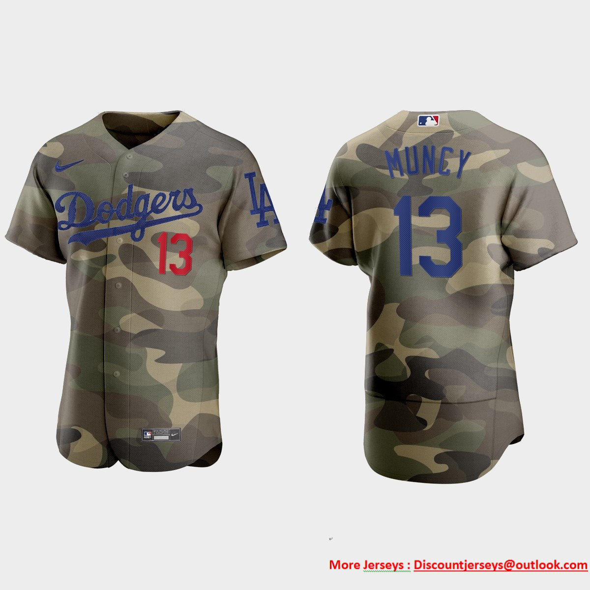 Los Angeles Dodgers #13 Max Muncy Men's Nike 2021 Armed Forces Day Authentic MLB Jersey -Camo Los Angeles Dodgers #13 Max Muncy Men's Nike 2021 Armed Forces Day Authentic MLB Jersey -Camo