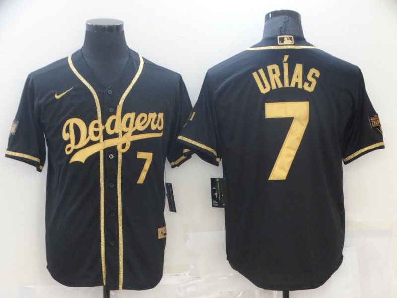 Men's Los Angeles Dodgers #7 Julio Urias Black Gold Stitched MLB Cool Base Nike Jersey Men's Los Angeles Dodgers #7 Julio Urias Black Gold Stitched MLB Cool Base Nike Jersey