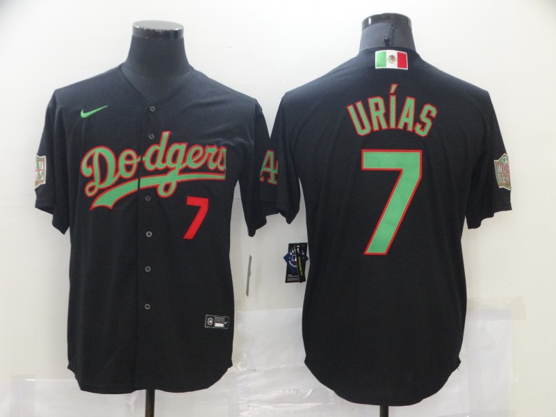Dodgers 7 Julio Urias Black World Series Nike Cool Base Jersey Dodgers 7 Julio Urias Black World Series Nike Cool Base Jersey
