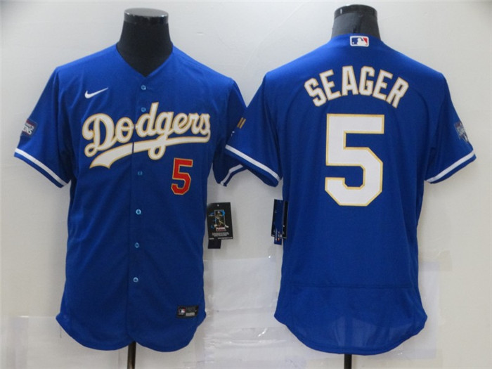 Dodgers 5 Corey Seager Royal Nike 2021 Gold Program Flexbase Jersey Dodgers 5 Corey Seager Royal Nike 2021 Gold Program Flexbase Jersey