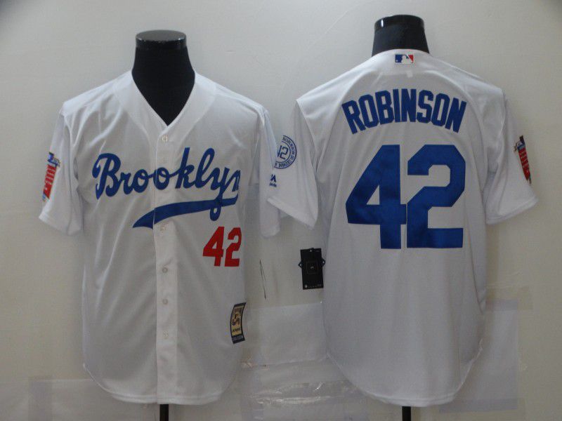 Men Los Angeles Dodgers 42 Robinson White Throwback MLB Jerseys Men Los Angeles Dodgers 42 Robinson White Throwback MLB Jerseys