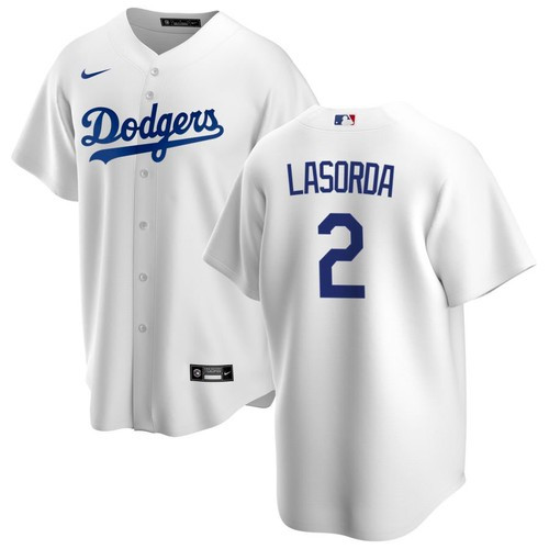 Men's LA Dodgers #2 Tommy Lasorda White Cool Base Jersey Men's LA Dodgers #2 Tommy Lasorda White Cool Base Jersey