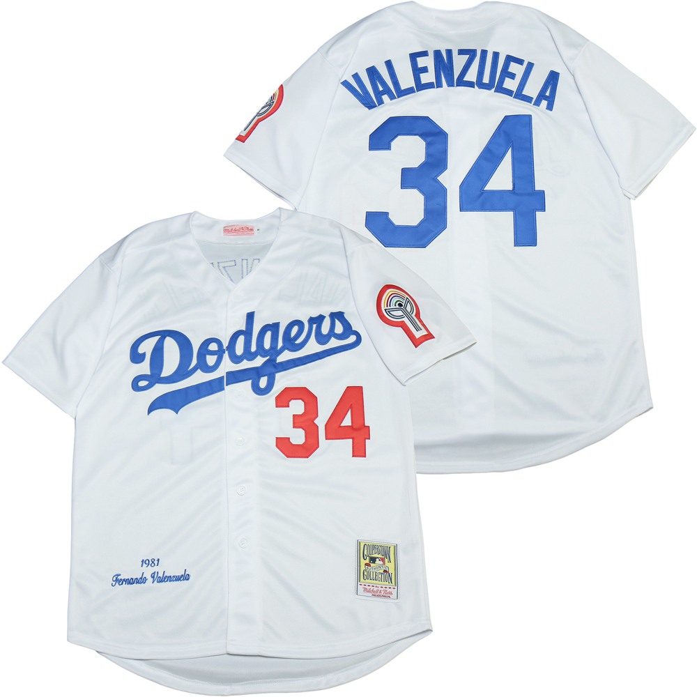 Dodgers 34 Fernando Valenzuela White 1981 Cooperstown Collection Jersey Dodgers 34 Fernando Valenzuela White 1981 Cooperstown Collection Jersey