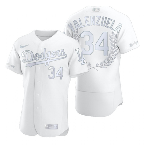 Dodgers 34 Fernando Valenzuela White Nike Flexbase Fashion Jersey Dodgers 34 Fernando Valenzuela White Nike Flexbase Fashion Jersey