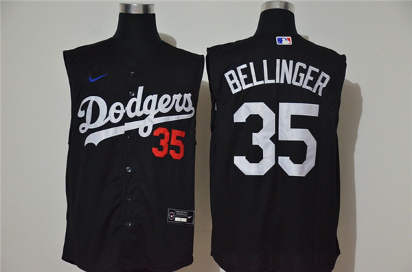 Dodgers 35 Cody Bellinger Black Nike Cool Base Sleeveless Jersey Dodgers 35 Cody Bellinger Black Nike Cool Base Sleeveless Jersey