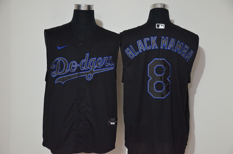 Dodgers 8 Black Mamba Black Nike Cool Base Sleeveless Jersey Dodgers 8 Black Mamba Black Nike Cool Base Sleeveless Jersey