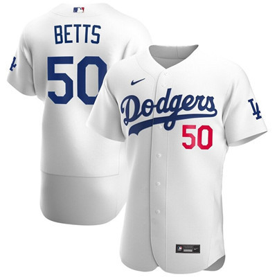 Dodgers #50 Mookie Betts Nike White Jersey Dodgers #50 Mookie Betts Nike White Jersey