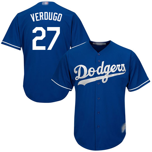 Dodgers #27 Alex Verdugo Blue New Cool Base Stitched Baseball Jersey Dodgers #27 Alex Verdugo Blue New Cool Base Stitched Baseball Jersey