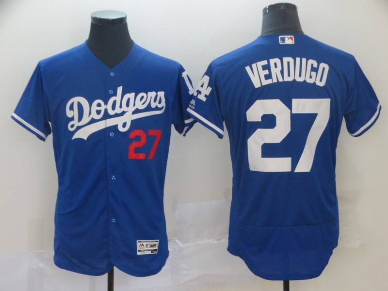 Dodgers 27 Alex Verdugo Blue Flexbase Jersey Dodgers 27 Alex Verdugo Blue Flexbase Jersey