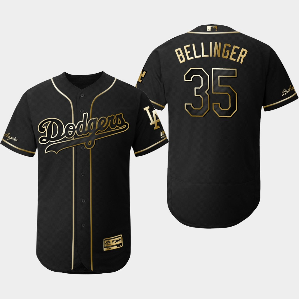 Dodgers 35 Cody Bellinger Black Gold Flexbase Jersey Dodgers 35 Cody Bellinger Black Gold Flexbase Jersey