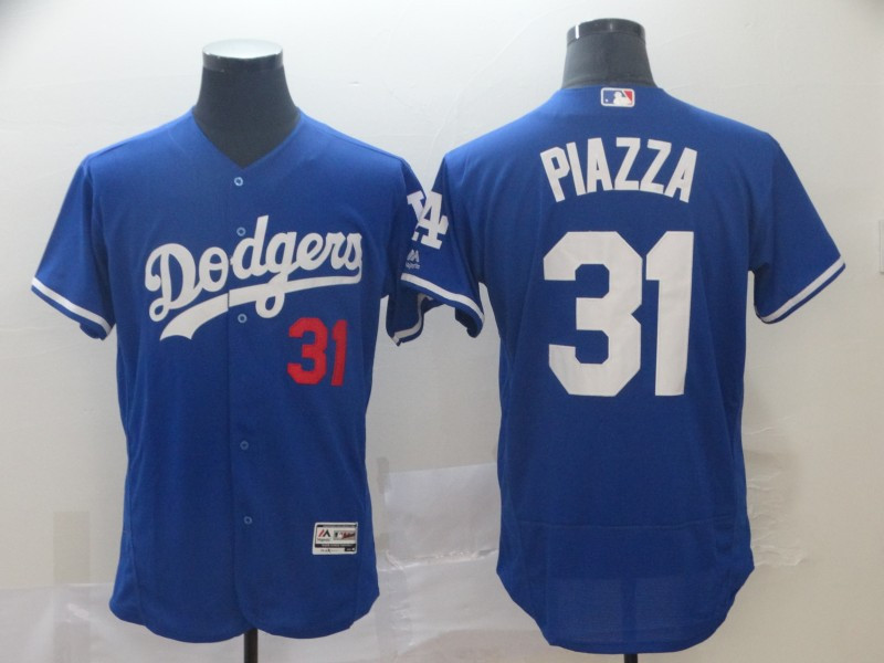 Dodgers 31 Mike Piazza Blue Flexbase Jersey Dodgers 31 Mike Piazza Blue Flexbase Jersey