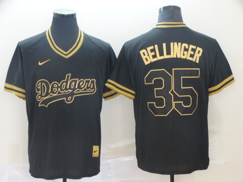 Dodgers 35 Cody Bellinger Black Gold Nike Cooperstown Collection Legend V Neck Jersey Dodgers 35 Cody Bellinger Black Gold Nike Cooperstown Collection Legend V Neck Jersey