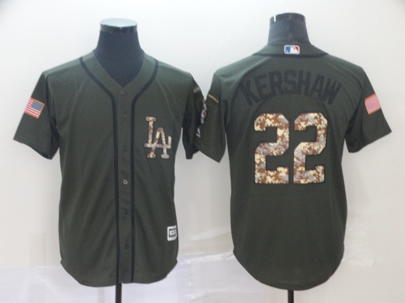 Dodgers 22 Clayton Kershaw Olive Camo Salute To Service Cool Base Jersey Dodgers 22 Clayton Kershaw Olive Camo Salute To Service Cool Base Jersey