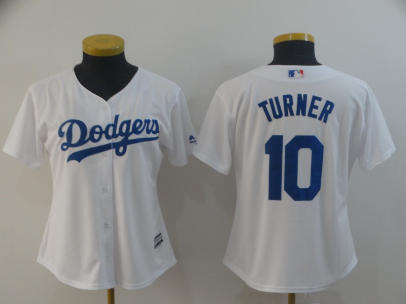 Dodgers 10 Justin Turner White Women Cool Base Jersey Dodgers 10 Justin Turner White Women Cool Base Jersey
