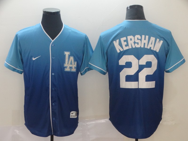 Dodgers 22 Clayton Kershaw Blue Drift Fashion Jersey Dodgers 22 Clayton Kershaw Blue Drift Fashion Jersey