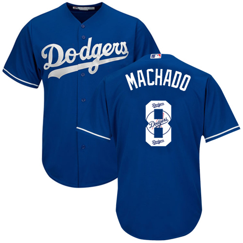 Dodgers #8 Manny Machado Blue Team Logo Fashion Stitched Baseball Jersey Dodgers #8 Manny Machado Blue Team Logo Fashion Stitched Baseball Jersey