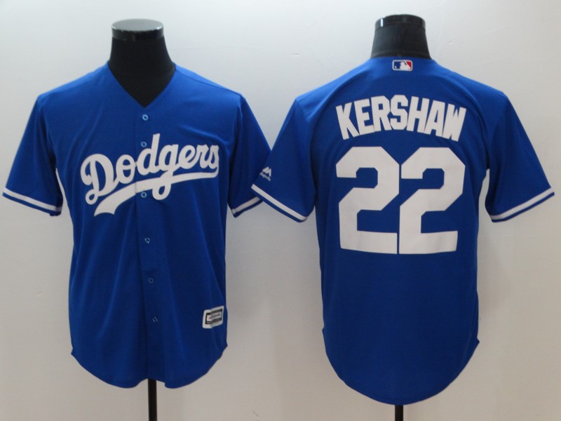 Dodgers #22 Clayton Kershaw Blue Cool Base Jersey Dodgers #22 Clayton Kershaw Blue Cool Base Jersey