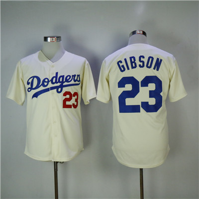 Dodgers #23 Kirk Gibson Cream Mitchell & Ness Stitched MLB Jersey Dodgers #23 Kirk Gibson Cream Mitchell & Ness Stitched MLB Jersey