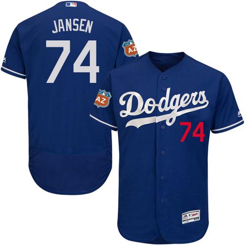 Dodgers #74 Kenley Jansen Blue Flexbase Authentic Collection Stitched MLB Jersey Dodgers #74 Kenley Jansen Blue Flexbase Authentic Collection Stitched MLB Jersey