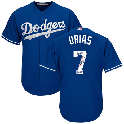 Dodgers #7 Julio Urias Blue Team Logo Fashion Stitched MLB Jersey Dodgers #7 Julio Urias Blue Team Logo Fashion Stitched MLB Jersey