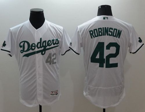 Dodgers #42 Jackie Robinson White Celtic Flexbase Authentic Collection Stitched MLB Jersey Dodgers #42 Jackie Robinson White Celtic Flexbase Authentic Collection Stitched MLB Jersey