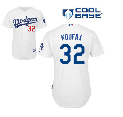 mlb los angeles dodgers #32 Sandy koufax white mlb los angeles dodgers #32 Sandy koufax white