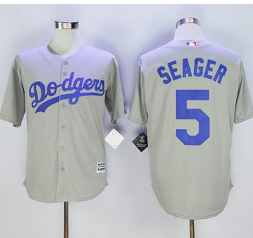 Dodgers #5 Corey Seager Grey New Cool Base Stitched MLB Jersey Dodgers #5 Corey Seager Grey New Cool Base Stitched MLB Jersey